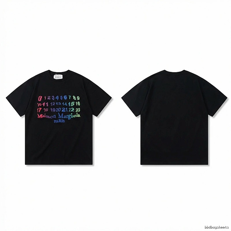 Maison Margiela black T-shirt with digital printing style