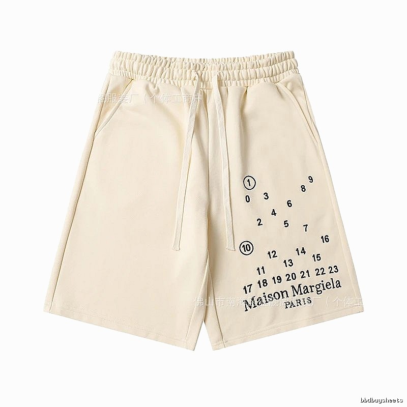 Maison Margiela Digital Print Cream Shorts