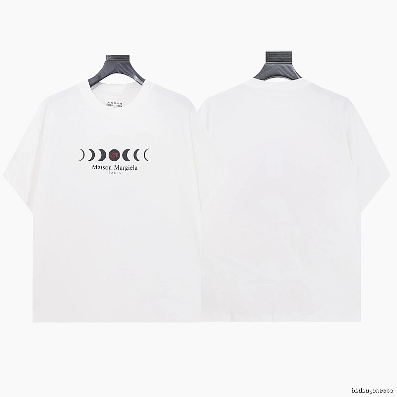 Maison Margiela Lunar Phase Minimalist Style White Short Sleeve T-shirt