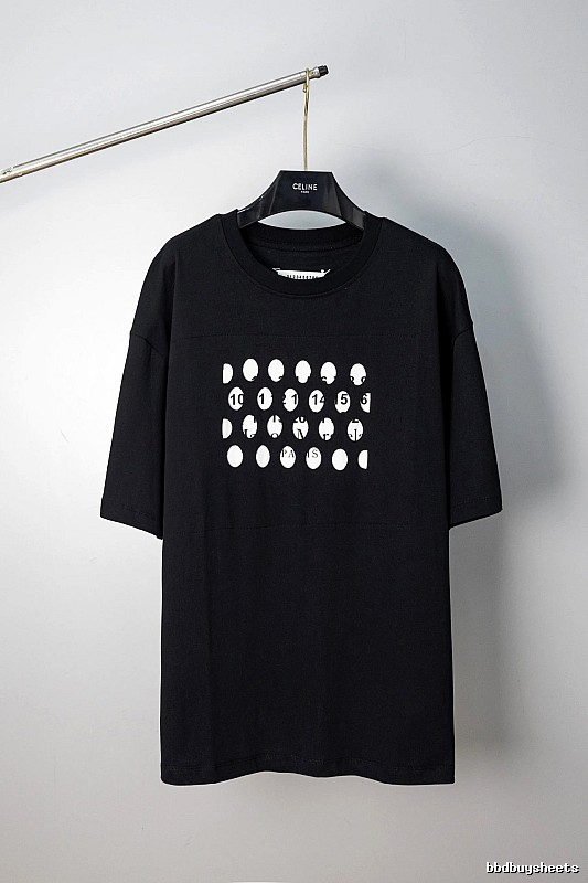 Maison Margiela Numeric Trendy Cool Style Black Short Sleeve T-Shirt