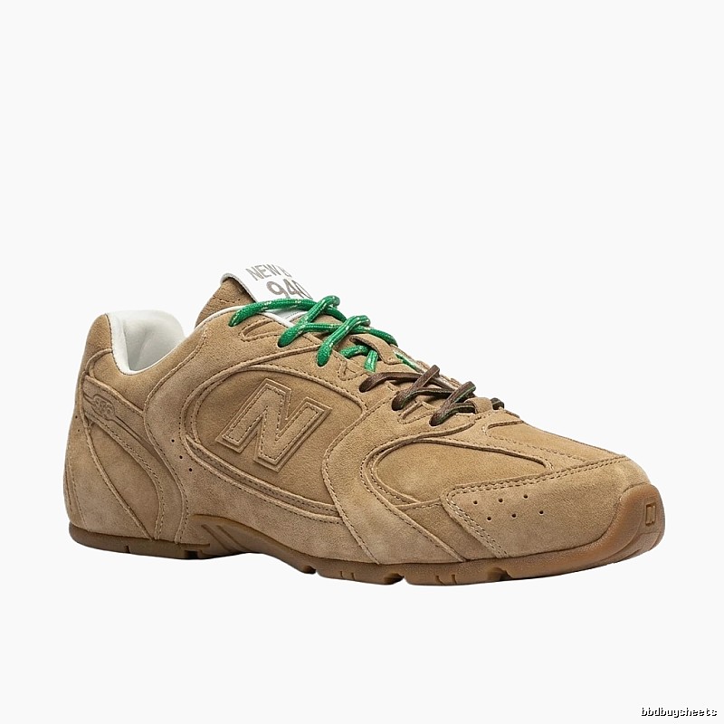 Miu Miu retro-style brown-green sports shoes.