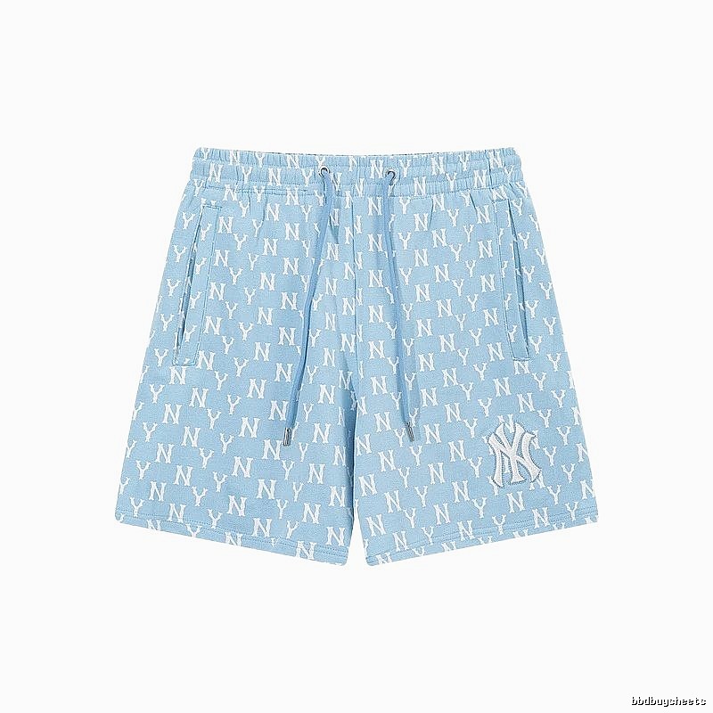 MLB full-print style light blue shorts