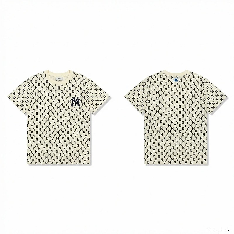 MLB full-print trendy style white T-shirt