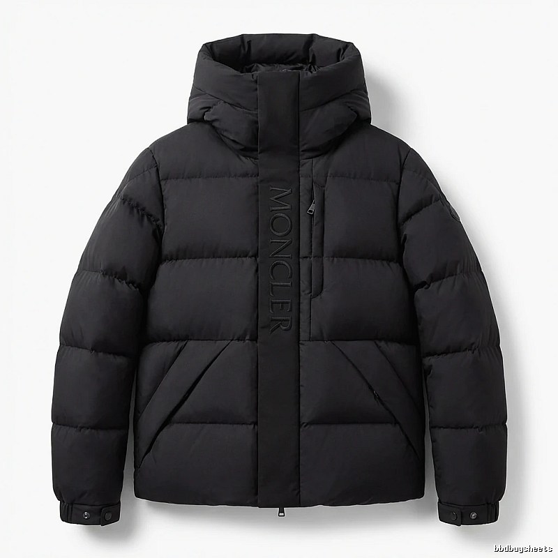 Moncler black minimalist style down jacket