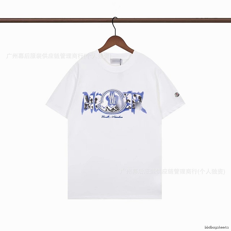 Moncler Casual Printed White Short-sleeve T-shirt