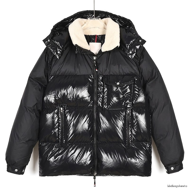 Moncler Glossy and Trendy Black Down Jacket