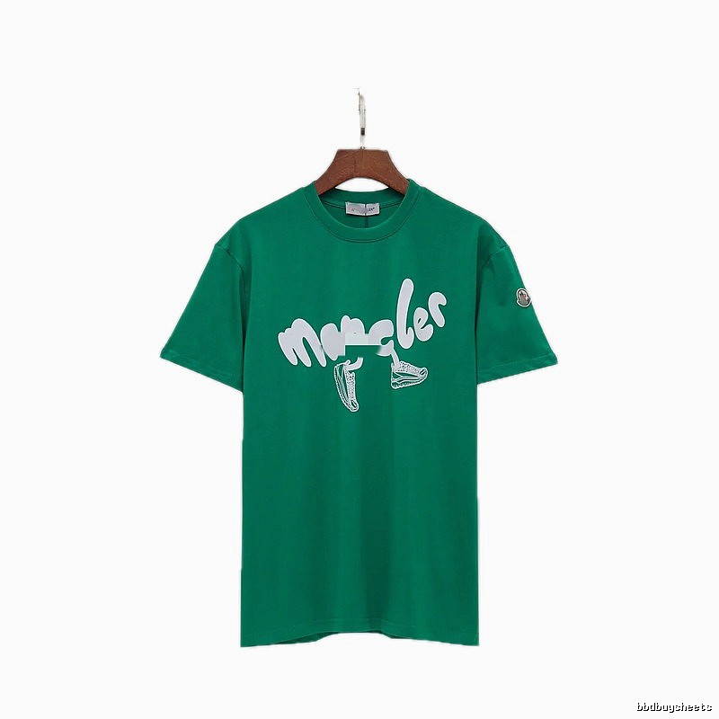 Moncler Graffiti Casual Style Green Short-sleeve T-shirt