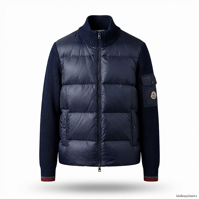 Moncler knitted and spliced down jacket