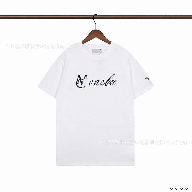 Moncler Letter Print Casual White T-Shirt