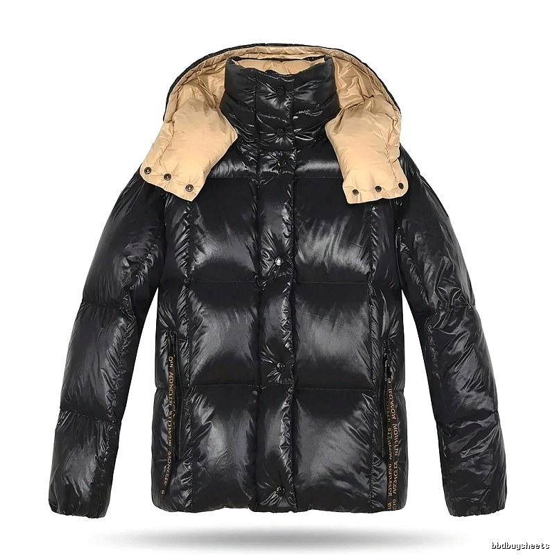 Moncler shiny and stylish black down jacket