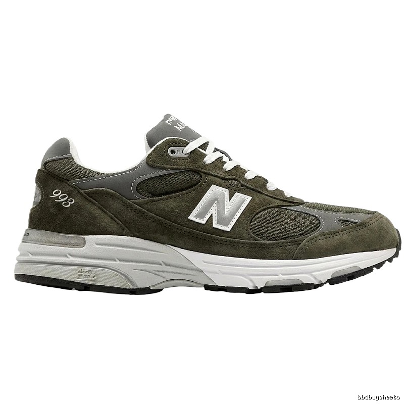 New Balance 993 retro style gray-green shoes