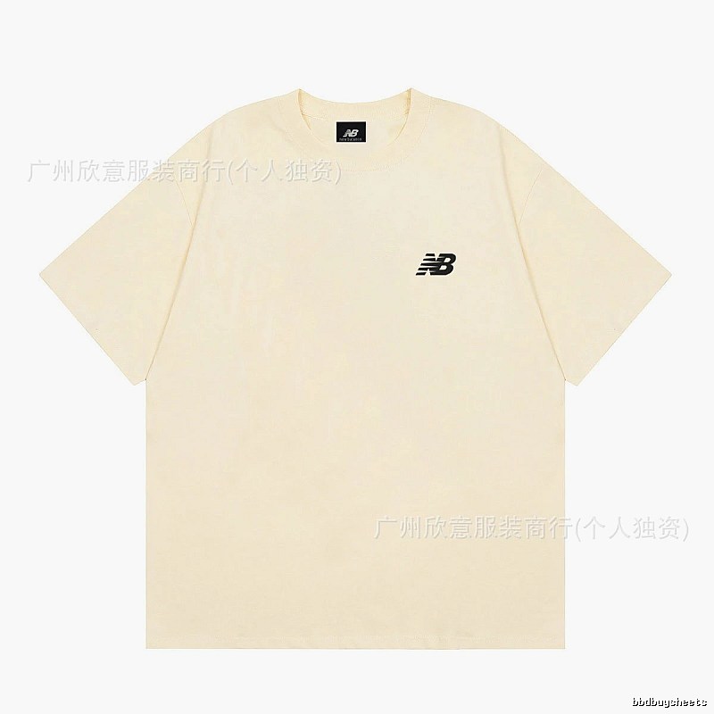 New Balance Casual Minimalist Beige Short-sleeve T-shirt