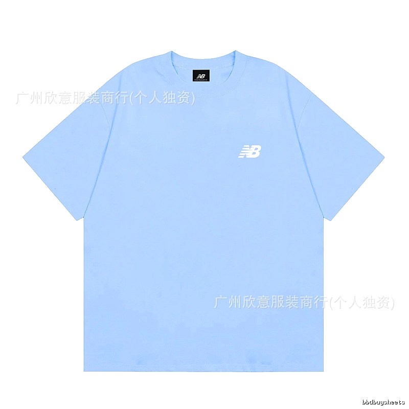 New Balance Classic Minimalist Style Light Blue Short-sleeve T-shirt