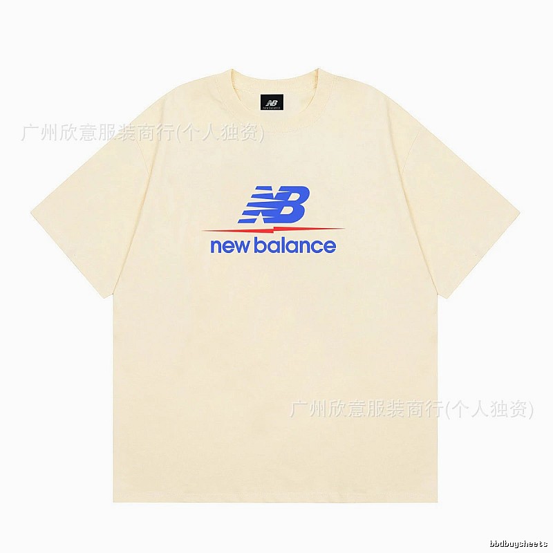 New Balance Printed Casual-style Light Beige Short-Sleeve T-Shirt