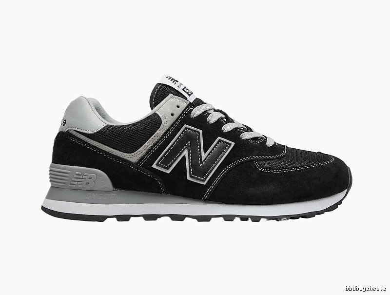 New Balance retro black and grey sports shoes