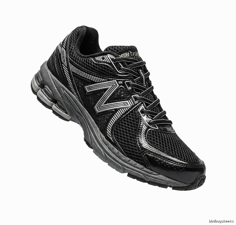 New Balance retro-style black and grey sports shoes