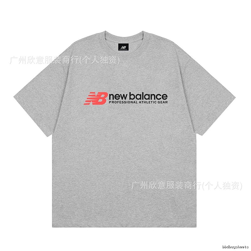 New Balance Sports Casual Style Grey Short-sleeve T-shirt