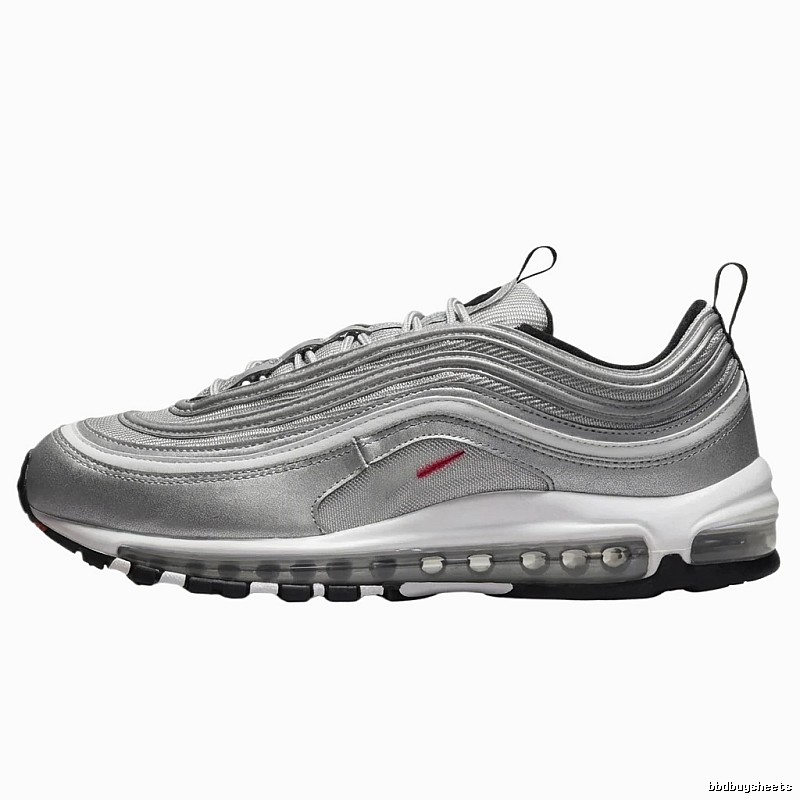 Nike Air Max 97 Silver and White Athletic Shoes
