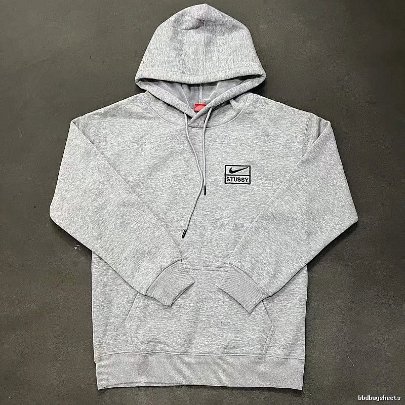 Nike Gray Zip Hoodie Clean Colorway Swoosh