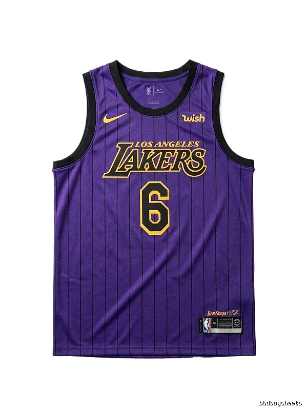 Nike LBJ Lakers purple jersey