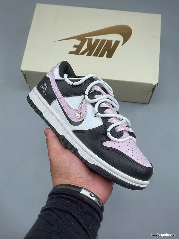 Nike Low-Top Sneakers, Retro Runner Lines in Black and Lilac