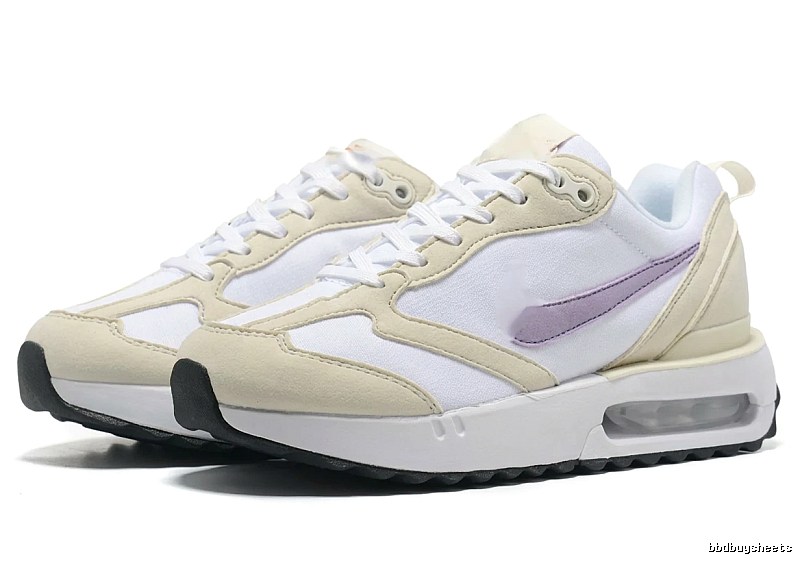 Nike retro-style off-white sports shoes