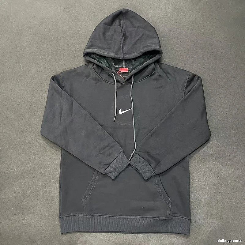 Nike Small-Logo Detail Gray Zip Hoodie Downtown Style Swoosh