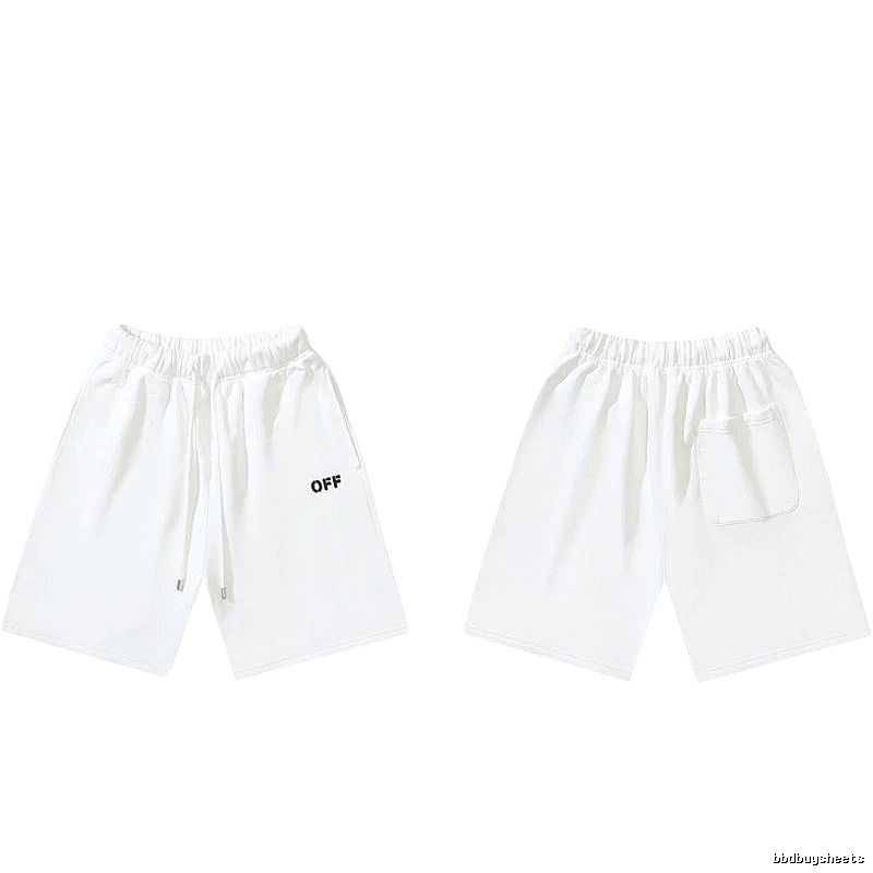 Off-White 015 Style Simple White Shorts