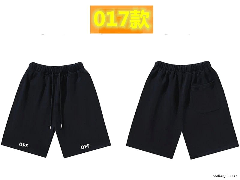 Off-White 017 Simple Style Black Shorts