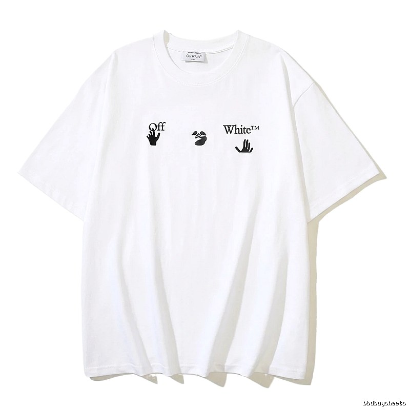 Off-White Gesture Print Style White T-shirt