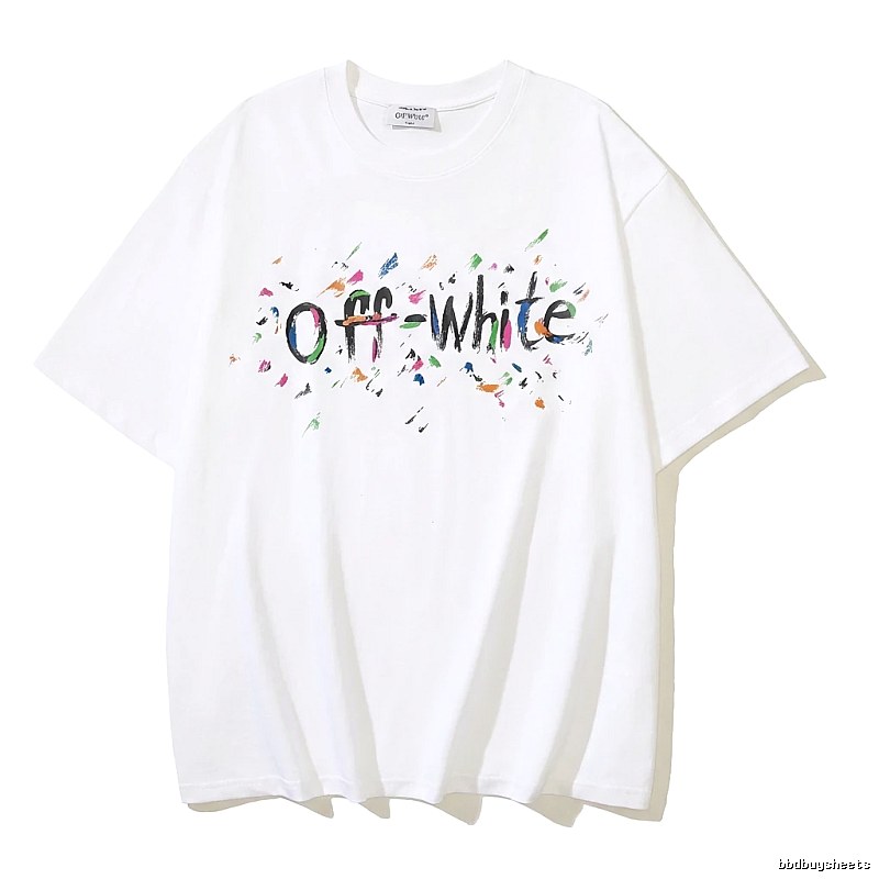 Off-White Graffiti Style White T-shirt