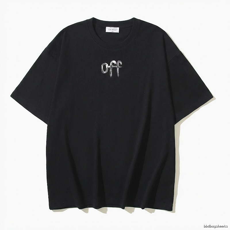 Off-White letter-style black T-shirt