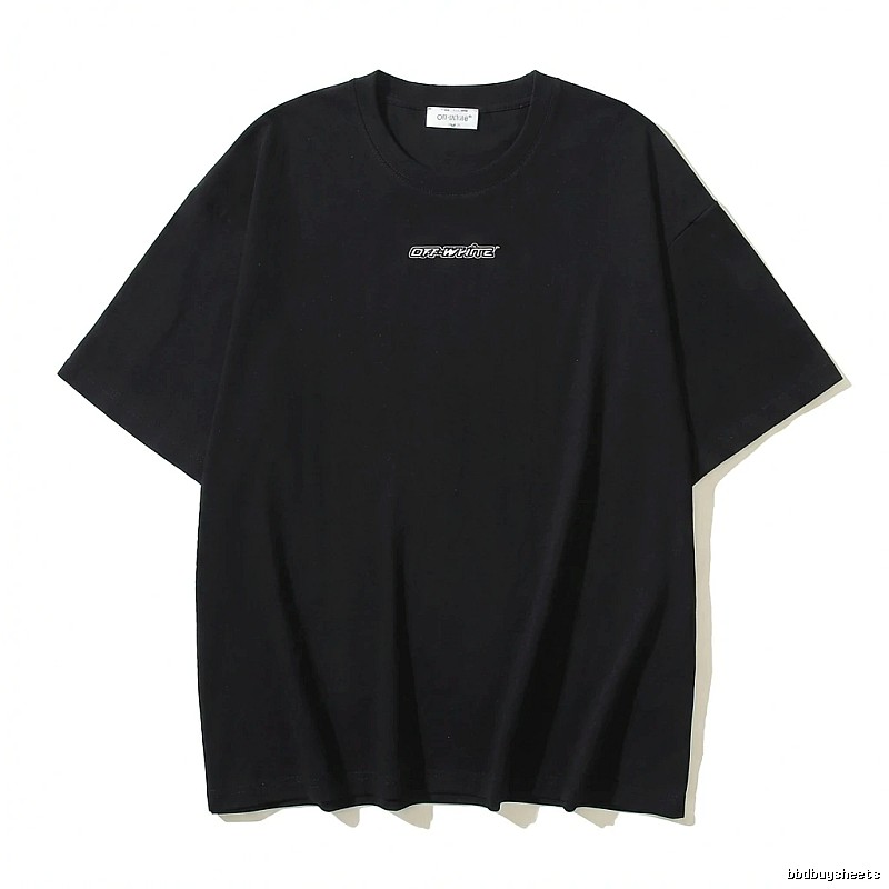 Off-White minimalist style black T-shirt