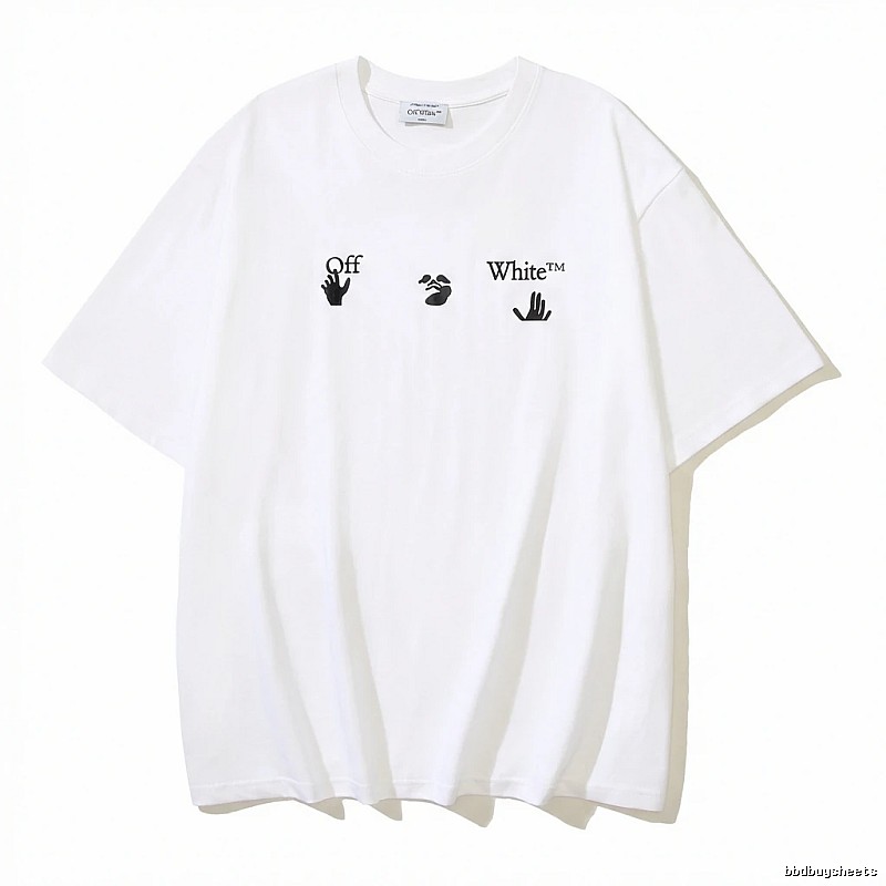 Off-White minimalist style white T-shirt
