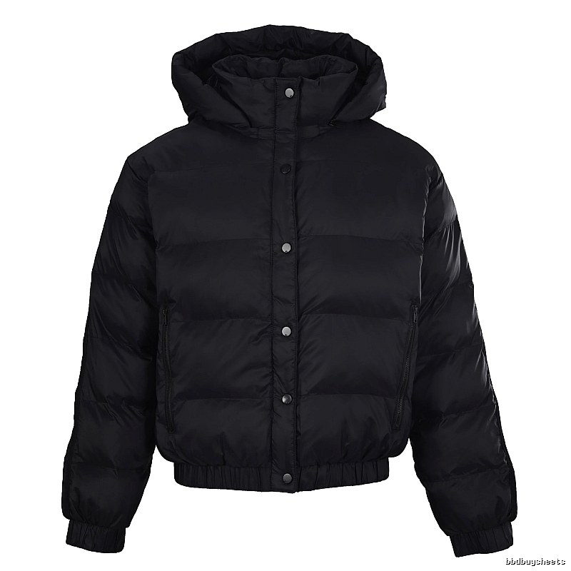 Outdoor Edit Hooded Puffer Jacket - Black