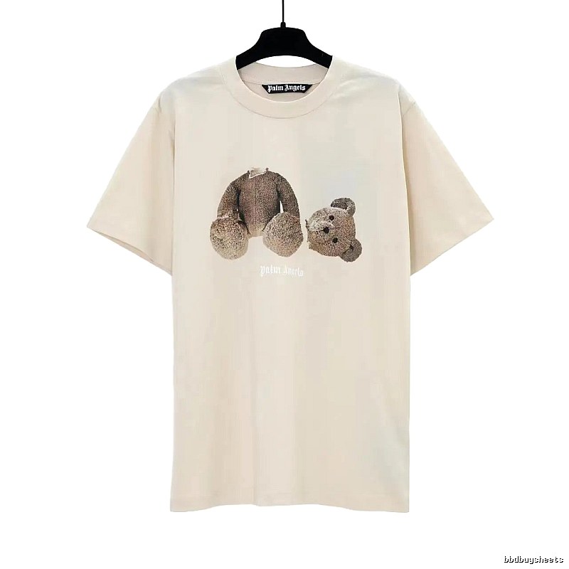 Palm Angels Summer Bear graphic T-shirt White Colorful Bear with Clean Finish