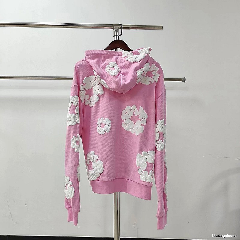 Pink Pastel Floral Hoodie Soft Color