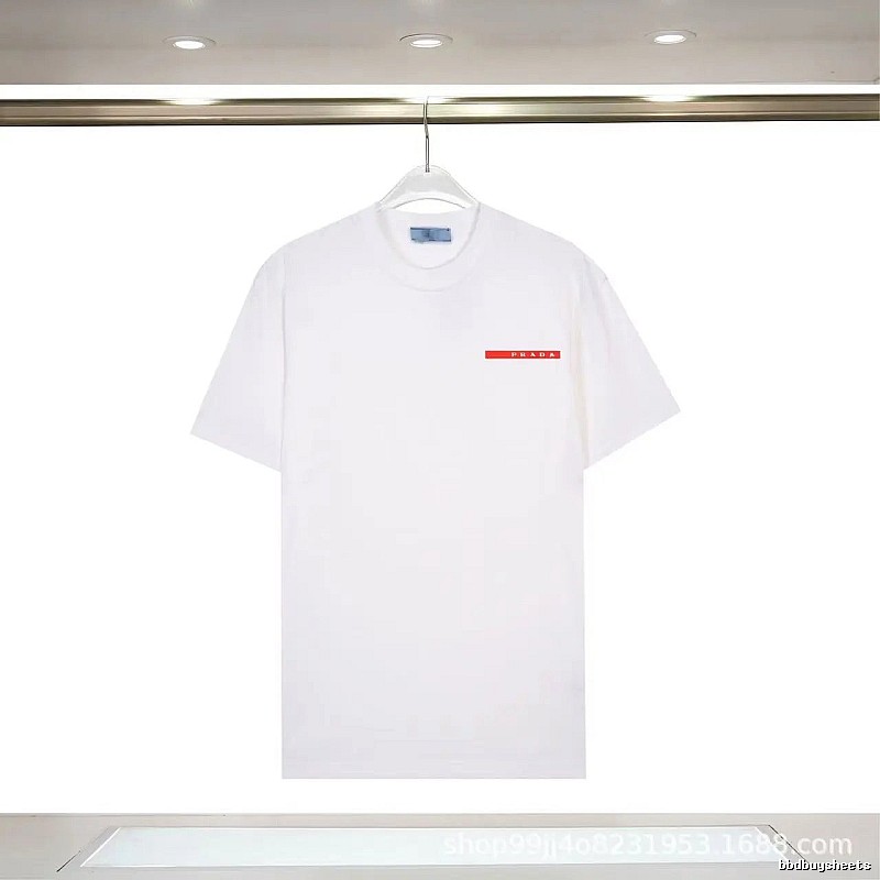 Prada Red Label Minimalist Style White Short-sleeve T-shirt