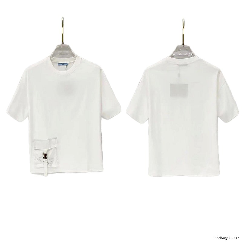 Prada Triangle Logo Minimalist Style White Short-sleeve T-shirt
