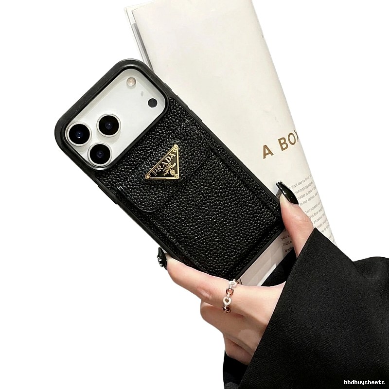Prada Triangle Logo Trendy and Cool Black Phone Case
