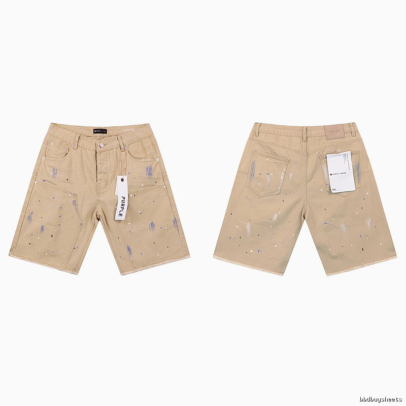 PurpleGodspeed Ink-splashing Style Khaki Shorts