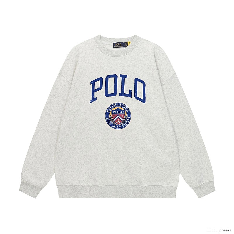 Ralph Lauren Polo series minimalist light gray sweatshirt