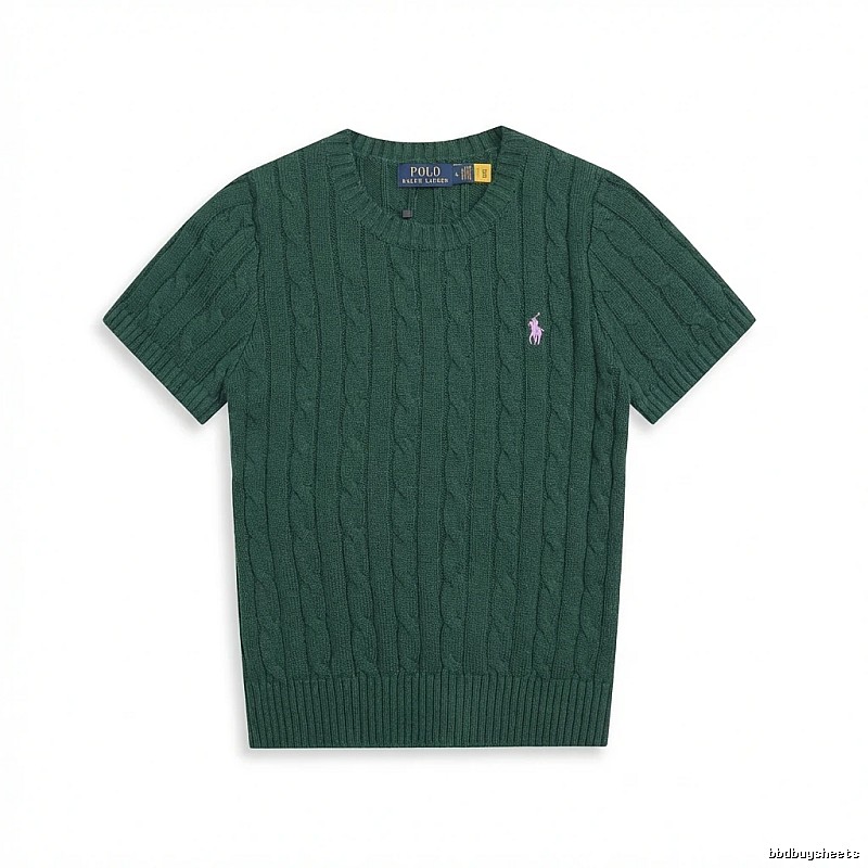 Ralph Lauren Polo Series Retro Style Dark Green Knitted Sweater