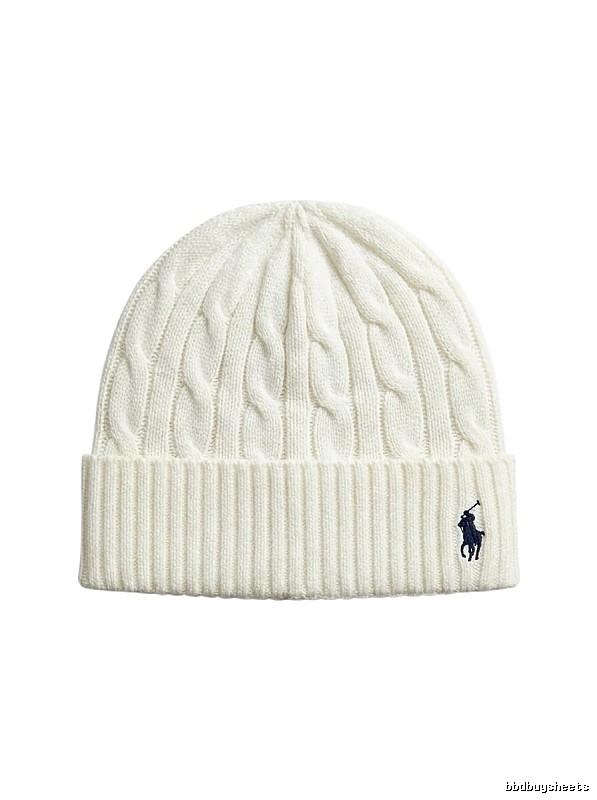Ralph Lauren Polo White Knitted Hat