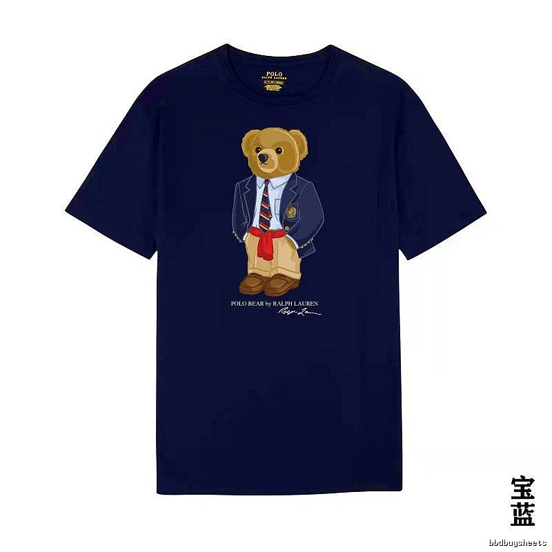 Ralph Lauren Teddy Bear Preppy Style Royal Blue T-shirt