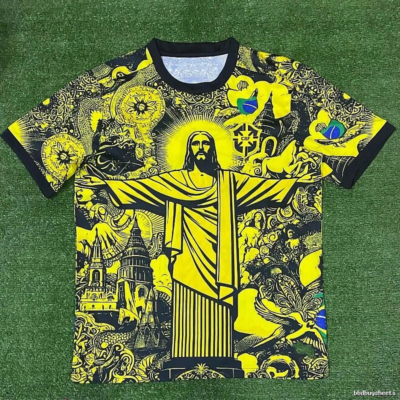 Real Madrid Black Yellow Dragon Soccer Jersey Casual Layering