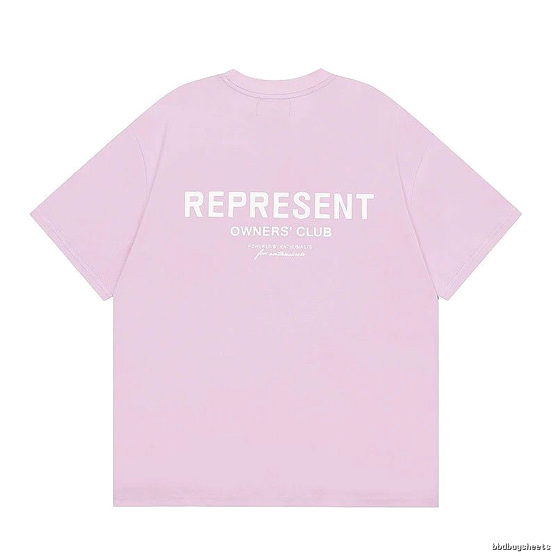 Represent Pink Style 801 Owners Club T-Shirt Relaxed Styling Logo