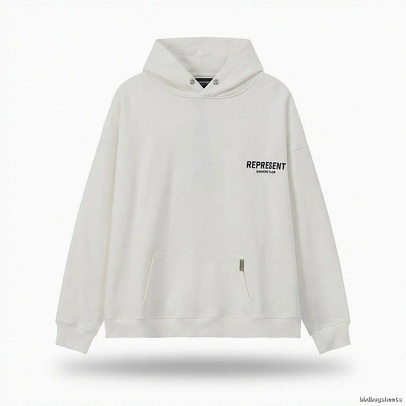 REPRESENT Simple Style White Hoodie