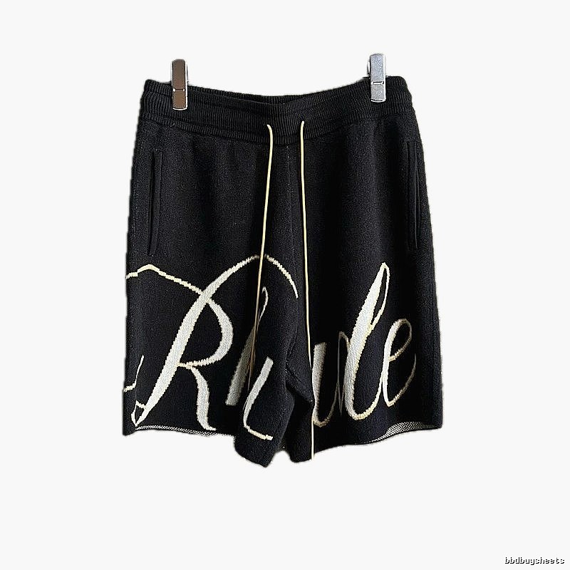 RHUDE Alphabet Wind Black Shorts