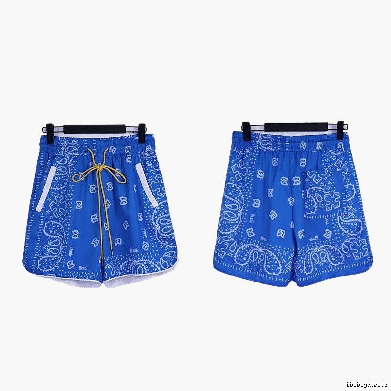 RHUDE Printed Casual Style Blue Shorts